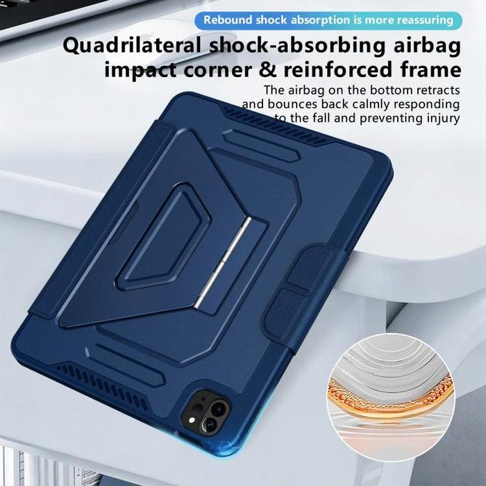 Funda plegable triple de piel vegana con soporte pivotante y ranura para lápiz., For iPad Air 11 2026 / 2025 / 2024, For iPad 2025 / 2022
