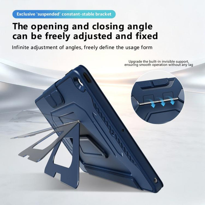 Funda plegable de piel vegana con soporte pivotante triple para tablet., For iPad 10.2 2021 / 2020 / 2019