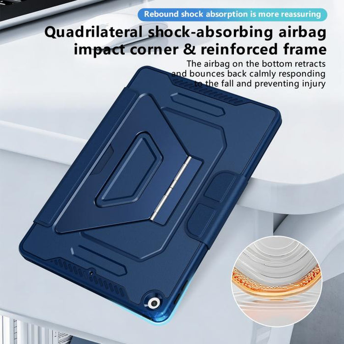 Funda plegable de piel vegana con soporte pivotante triple para tablet., For iPad 10.2 2021 / 2020 / 2019