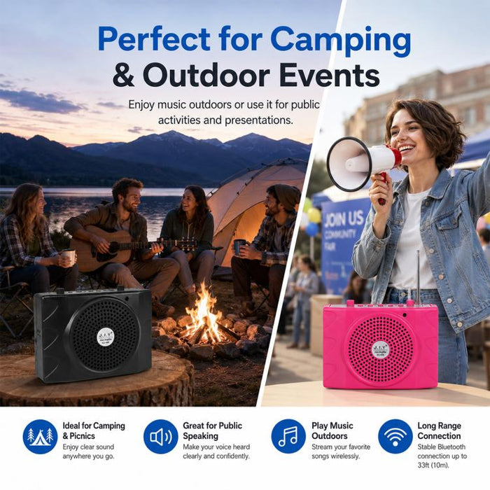Amplificador de voz portátil Bluetooth KU-898 para enseñanza, US Plug, EU Plug, UK Plug