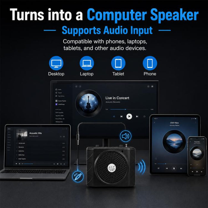Amplificador de voz portátil Bluetooth KU-898 para enseñanza, US Plug, EU Plug, UK Plug