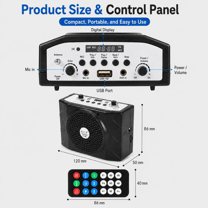 Amplificador de voz portátil Bluetooth KU-898 para enseñanza, US Plug, EU Plug, UK Plug