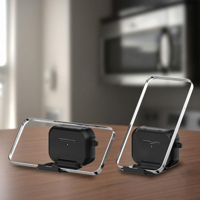 Soporte plegable, funda protectora antigolpes para auriculares con espejo, For AirPods Pro 3, For AirPods Pro 2