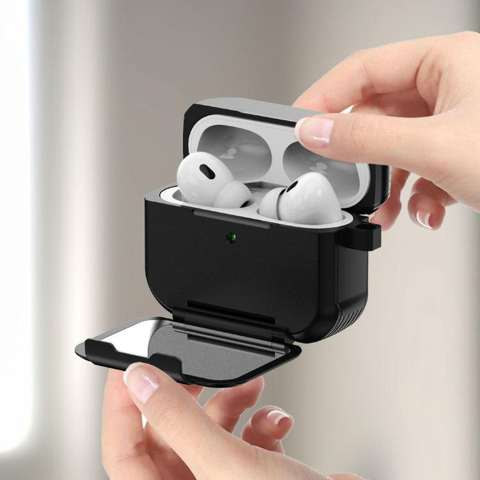Soporte plegable, funda protectora antigolpes para auriculares con espejo, For AirPods Pro 3, For AirPods Pro 2