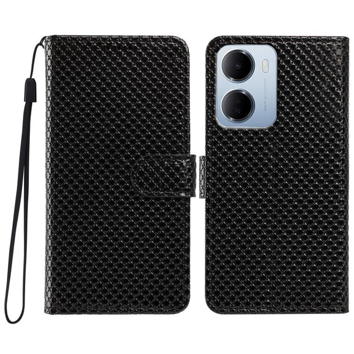 Funda para teléfono de piel vegana con hebilla espejada y cordón negro pequeño., For Redmi A7 Pro 171mm / Poco C85x 5G, For Redmi 15a 5G, For Redmi Note 15 5G 4G Poco M8 5G, For Redmi 15C 5G / 4G EU 173mm, For Redmi 15C 5G / 4G Global 171mm            ...