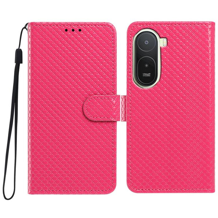 Funda para teléfono de piel vegana con hebilla espejada y cordón negro pequeño., For Redmi A7 Pro 171mm / Poco C85x 5G, For Redmi 15a 5G, For Redmi Note 15 5G 4G Poco M8 5G, For Redmi 15C 5G / 4G EU 173mm, For Redmi 15C 5G / 4G Global 171mm            ...