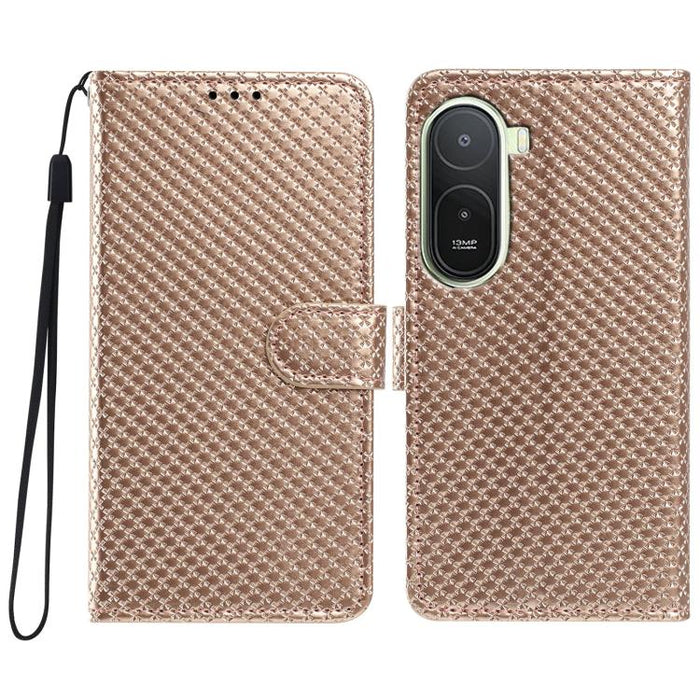 Funda para teléfono de piel vegana con hebilla espejada y cordón negro pequeño., For Redmi A7 Pro 171mm / Poco C85x 5G, For Redmi 15a 5G, For Redmi Note 15 5G 4G Poco M8 5G, For Redmi 15C 5G / 4G EU 173mm, For Redmi 15C 5G / 4G Global 171mm            ...