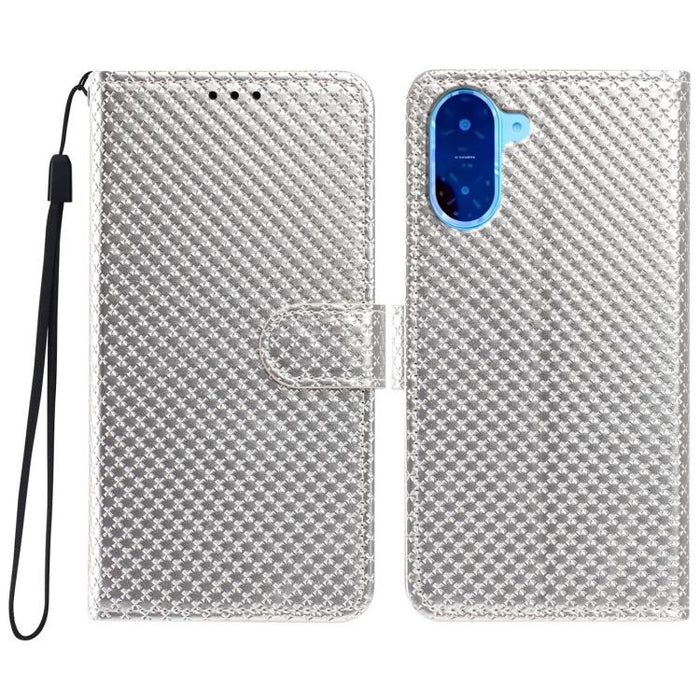 Funda para teléfono de piel vegana con hebilla espejada y cordón negro pequeño., For Redmi A7 Pro 171mm / Poco C85x 5G, For Redmi 15a 5G, For Redmi Note 15 5G 4G Poco M8 5G, For Redmi 15C 5G / 4G EU 173mm, For Redmi 15C 5G / 4G Global 171mm            ...