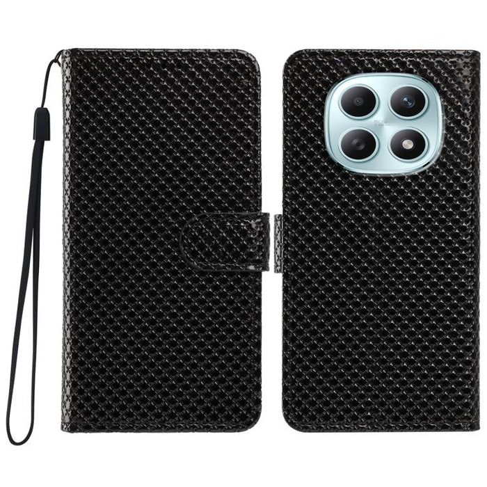 Funda para teléfono de piel vegana con hebilla espejada y cordón negro pequeño., For Redmi A7 Pro 171mm / Poco C85x 5G, For Redmi 15a 5G, For Redmi Note 15 5G 4G Poco M8 5G, For Redmi 15C 5G / 4G EU 173mm, For Redmi 15C 5G / 4G Global 171mm            ...