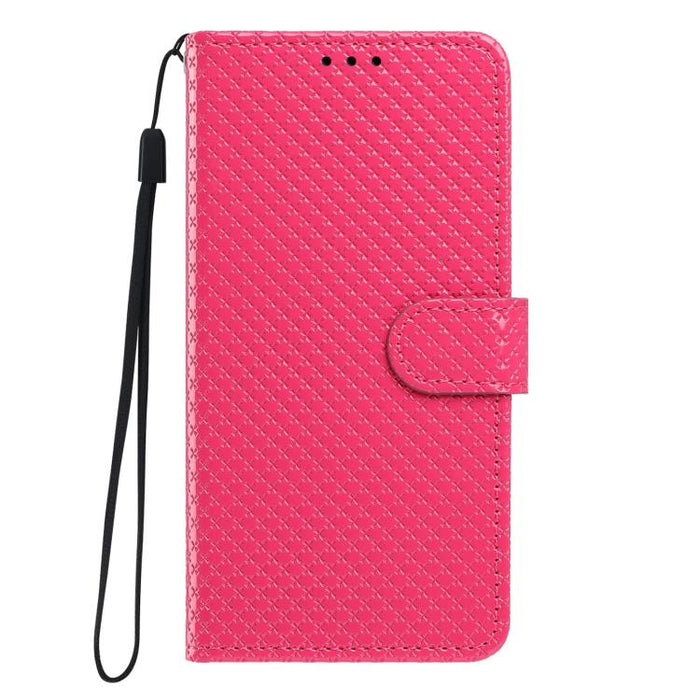 Funda para teléfono de piel vegana con hebilla espejada y cordón negro pequeño., For Redmi Note 13 5G, For Redmi Note 13 Pro+, For Redmi Note 13 Pro 5G