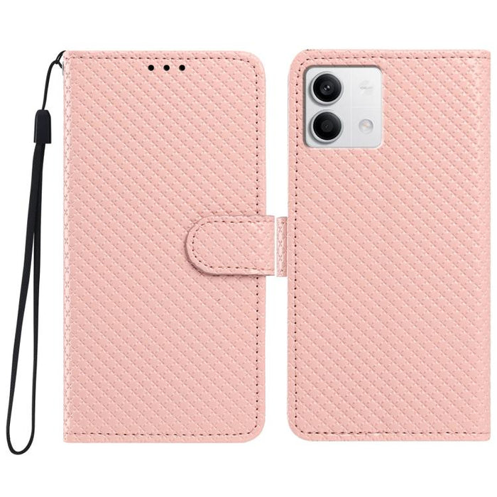 Funda para teléfono de piel vegana con hebilla espejada y cordón negro pequeño., For Redmi Note 13 5G, For Redmi Note 13 Pro+, For Redmi Note 13 Pro 5G