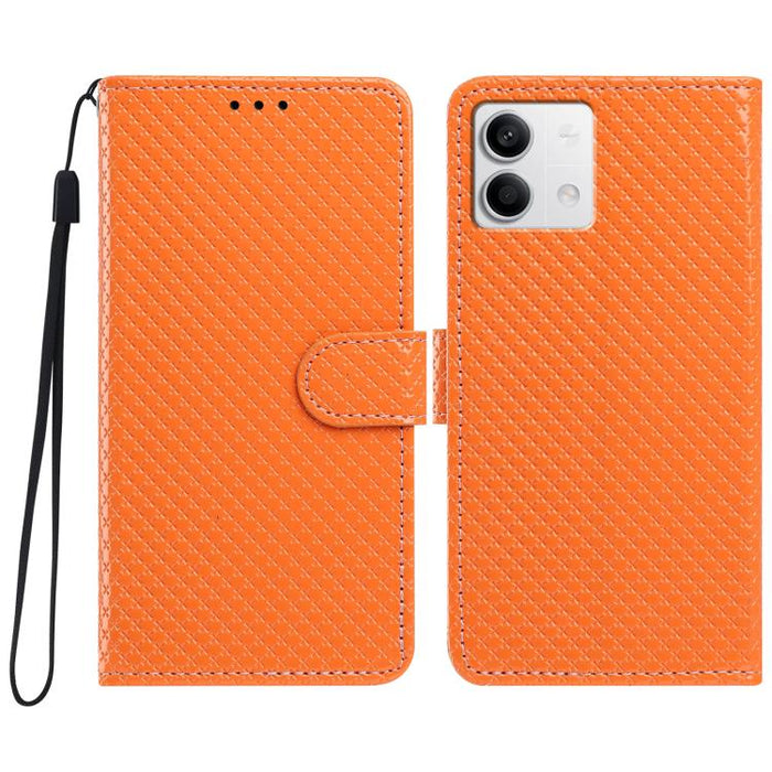 Funda para teléfono de piel vegana con hebilla espejada y cordón negro pequeño., For Redmi Note 13 5G, For Redmi Note 13 Pro+, For Redmi Note 13 Pro 5G