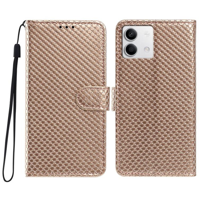 Funda para teléfono de piel vegana con hebilla espejada y cordón negro pequeño., For Redmi Note 13 5G, For Redmi Note 13 Pro+, For Redmi Note 13 Pro 5G