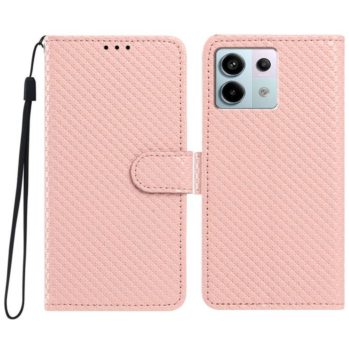 Funda para teléfono de piel vegana con hebilla espejada y cordón negro pequeño., For Redmi Note 13 5G, For Redmi Note 13 Pro+, For Redmi Note 13 Pro 5G