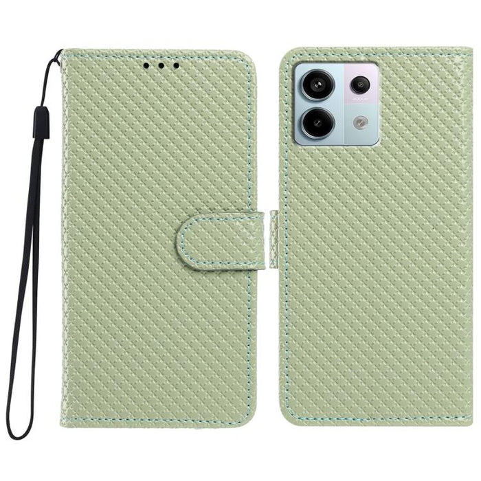 Funda para teléfono de piel vegana con hebilla espejada y cordón negro pequeño., For Redmi Note 13 5G, For Redmi Note 13 Pro+, For Redmi Note 13 Pro 5G
