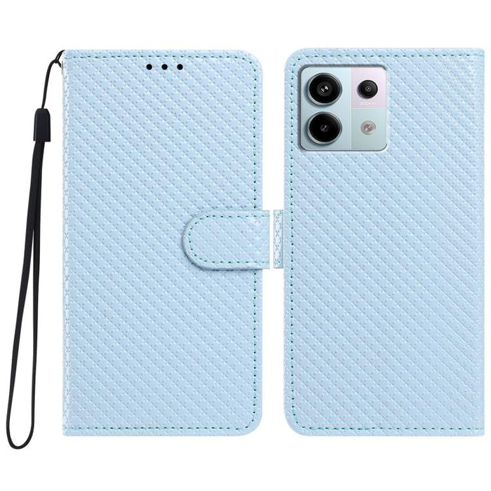 Funda para teléfono de piel vegana con hebilla espejada y cordón negro pequeño., For Redmi Note 13 5G, For Redmi Note 13 Pro+, For Redmi Note 13 Pro 5G