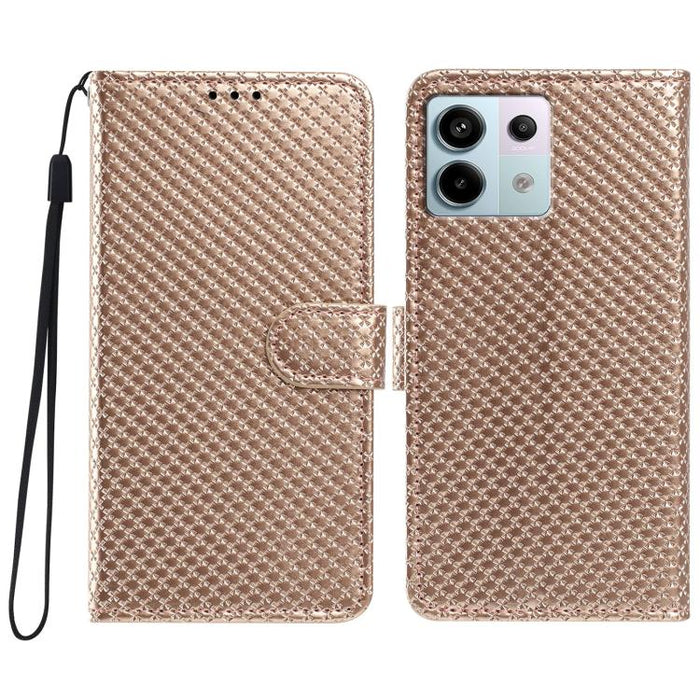 Funda para teléfono de piel vegana con hebilla espejada y cordón negro pequeño., For Redmi Note 13 5G, For Redmi Note 13 Pro+, For Redmi Note 13 Pro 5G
