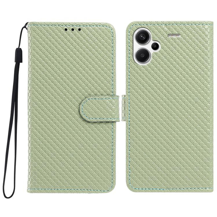 Funda para teléfono de piel vegana con hebilla espejada y cordón negro pequeño., For Redmi Note 13 5G, For Redmi Note 13 Pro+, For Redmi Note 13 Pro 5G