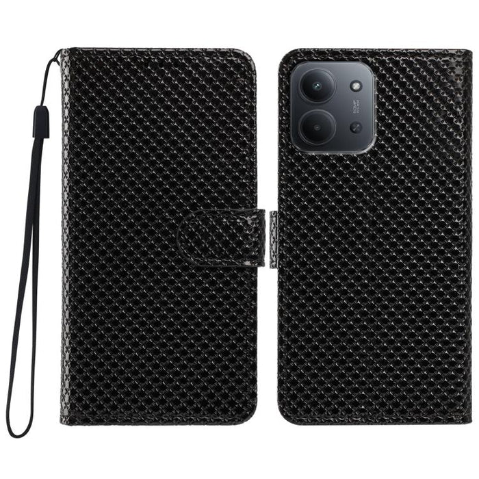 Funda para teléfono de piel vegana con hebilla espejada y cordón negro pequeño., For Redmi A7 Pro 171mm / Poco C85x 5G, For Redmi 15a 5G, For Redmi Note 15 5G 4G Poco M8 5G, For Redmi 15C 5G / 4G EU 173mm, For Redmi 15C 5G / 4G Global 171mm            ...