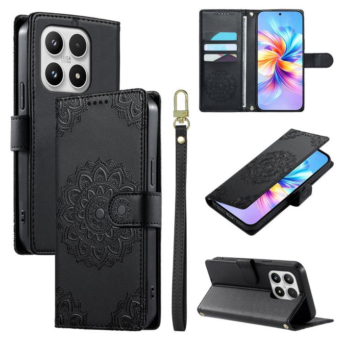 Funda para teléfono de piel vegana con cierre magnético y estampado de tótem, con correa., For Xiaomi 17 Max, For Xiaomi 17T Pro 5G, For Xiaomi 17T 5G, For Xiaomi Poco X8 Pro Max / Redmi Turbo 5 Max, For Xiaomi Poco X8 Pro 5G / Redmi Turbo 5 5G        ...