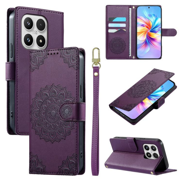 Funda para teléfono de piel vegana con cierre magnético y estampado de tótem, con correa., For Xiaomi 17 Max, For Xiaomi 17T Pro 5G, For Xiaomi 17T 5G, For Xiaomi Poco X8 Pro Max / Redmi Turbo 5 Max, For Xiaomi Poco X8 Pro 5G / Redmi Turbo 5 5G        ...