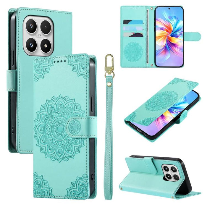 Funda para teléfono de piel vegana con cierre magnético y estampado de tótem, con correa., For Xiaomi 17 Max, For Xiaomi 17T Pro 5G, For Xiaomi 17T 5G, For Xiaomi Poco X8 Pro Max / Redmi Turbo 5 Max, For Xiaomi Poco X8 Pro 5G / Redmi Turbo 5 5G        ...