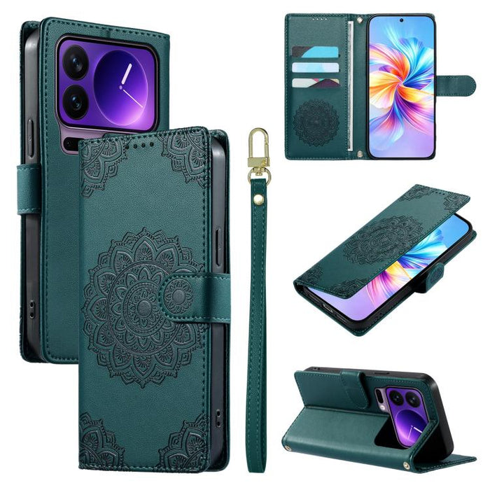Funda para teléfono de piel vegana con cierre magnético y estampado de tótem, con correa., For Xiaomi 17 Max, For Xiaomi 17T Pro 5G, For Xiaomi 17T 5G, For Xiaomi Poco X8 Pro Max / Redmi Turbo 5 Max, For Xiaomi Poco X8 Pro 5G / Redmi Turbo 5 5G        ...