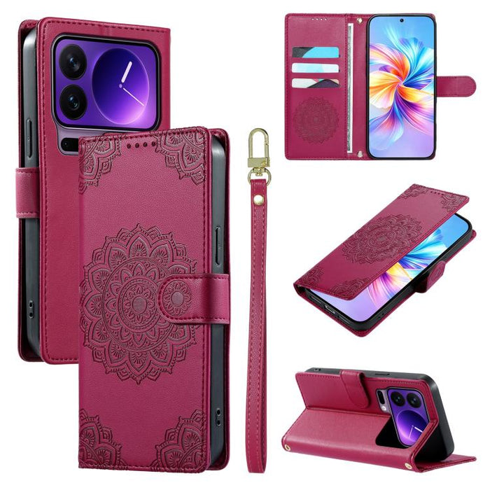 Funda para teléfono de piel vegana con cierre magnético y estampado de tótem, con correa., For Xiaomi 17 Max, For Xiaomi 17T Pro 5G, For Xiaomi 17T 5G, For Xiaomi Poco X8 Pro Max / Redmi Turbo 5 Max, For Xiaomi Poco X8 Pro 5G / Redmi Turbo 5 5G        ...