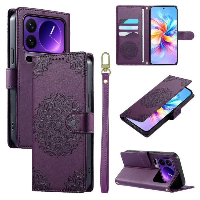Funda para teléfono de piel vegana con cierre magnético y estampado de tótem, con correa., For Xiaomi 17 Max, For Xiaomi 17T Pro 5G, For Xiaomi 17T 5G, For Xiaomi Poco X8 Pro Max / Redmi Turbo 5 Max, For Xiaomi Poco X8 Pro 5G / Redmi Turbo 5 5G        ...