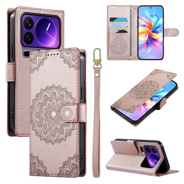 Funda para teléfono de piel vegana con cierre magnético y estampado de tótem, con correa., For Xiaomi 17 Max, For Xiaomi 17T Pro 5G, For Xiaomi 17T 5G, For Xiaomi Poco X8 Pro Max / Redmi Turbo 5 Max, For Xiaomi Poco X8 Pro 5G / Redmi Turbo 5 5G        ...