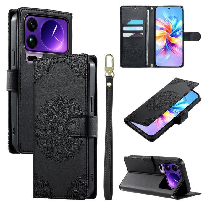 Funda para teléfono de piel vegana con cierre magnético y estampado de tótem, con correa., For Xiaomi 17 Max, For Xiaomi 17T Pro 5G, For Xiaomi 17T 5G, For Xiaomi Poco X8 Pro Max / Redmi Turbo 5 Max, For Xiaomi Poco X8 Pro 5G / Redmi Turbo 5 5G        ...