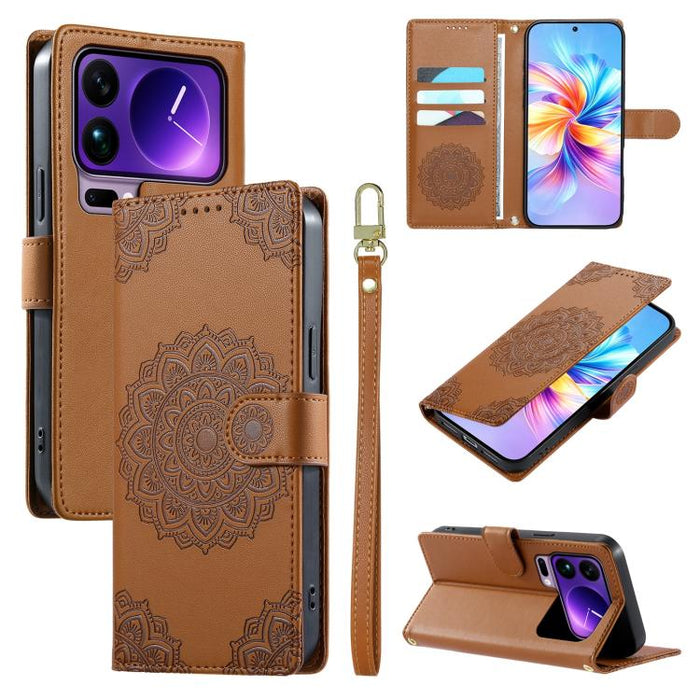 Funda para teléfono de piel vegana con cierre magnético y estampado de tótem, con correa., For Xiaomi 17 Max, For Xiaomi 17T Pro 5G, For Xiaomi 17T 5G, For Xiaomi Poco X8 Pro Max / Redmi Turbo 5 Max, For Xiaomi Poco X8 Pro 5G / Redmi Turbo 5 5G        ...
