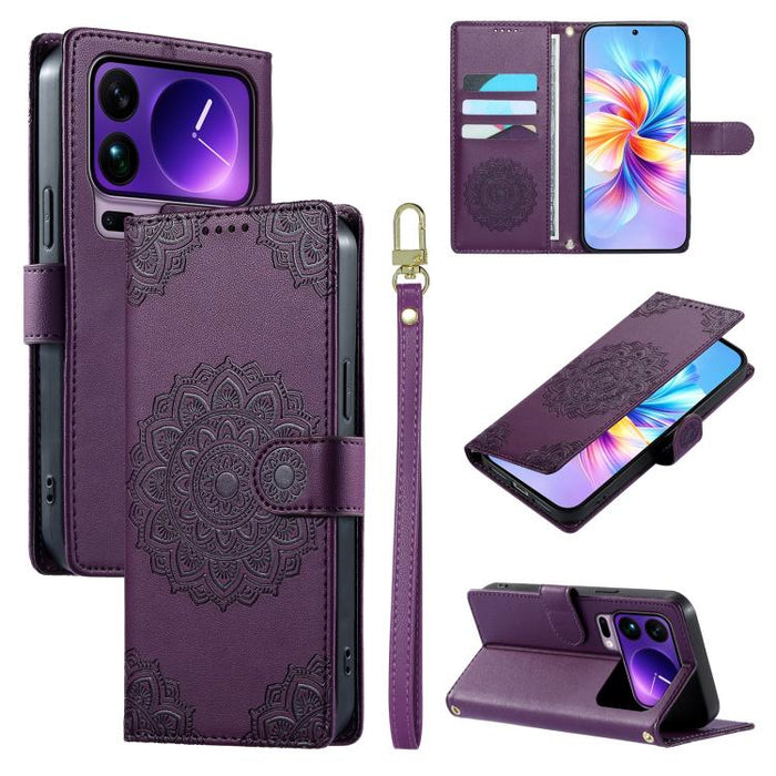 Funda para teléfono de piel vegana con cierre magnético y estampado de tótem, con correa., For Xiaomi 17 Max, For Xiaomi 17T Pro 5G, For Xiaomi 17T 5G, For Xiaomi Poco X8 Pro Max / Redmi Turbo 5 Max, For Xiaomi Poco X8 Pro 5G / Redmi Turbo 5 5G        ...