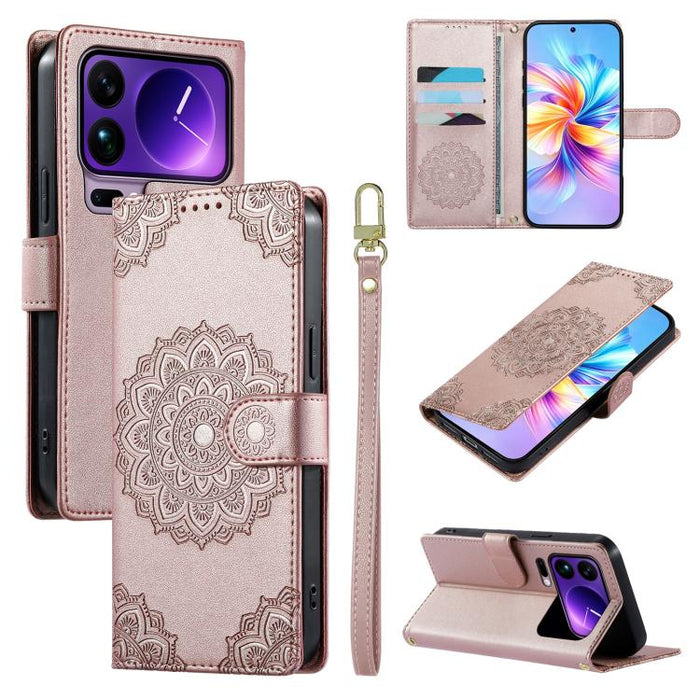 Funda para teléfono de piel vegana con cierre magnético y estampado de tótem, con correa., For Xiaomi 17 Max, For Xiaomi 17T Pro 5G, For Xiaomi 17T 5G, For Xiaomi Poco X8 Pro Max / Redmi Turbo 5 Max, For Xiaomi Poco X8 Pro 5G / Redmi Turbo 5 5G        ...