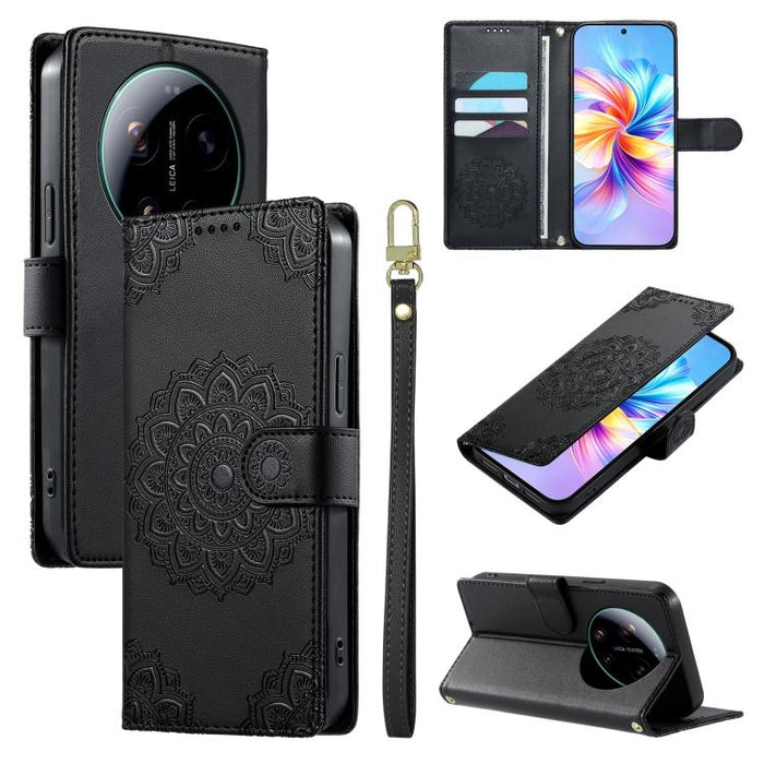 Funda para teléfono de piel vegana con cierre magnético y estampado de tótem, con correa., For Xiaomi 17 Max, For Xiaomi 17T Pro 5G, For Xiaomi 17T 5G, For Xiaomi Poco X8 Pro Max / Redmi Turbo 5 Max, For Xiaomi Poco X8 Pro 5G / Redmi Turbo 5 5G        ...