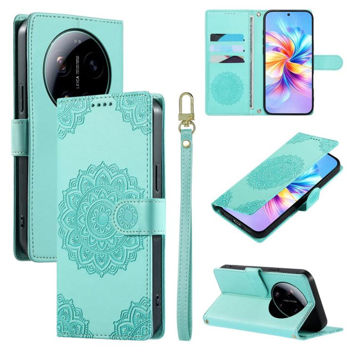 Funda para teléfono de piel vegana con cierre magnético y estampado de tótem, con correa., For Xiaomi 17 Max, For Xiaomi 17T Pro 5G, For Xiaomi 17T 5G, For Xiaomi Poco X8 Pro Max / Redmi Turbo 5 Max, For Xiaomi Poco X8 Pro 5G / Redmi Turbo 5 5G        ...