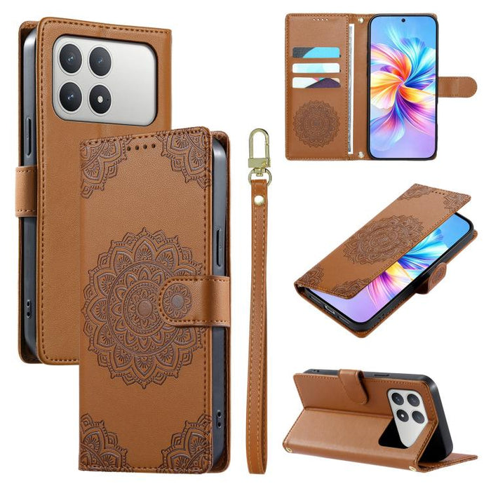Funda para teléfono de piel vegana con cierre magnético y estampado de tótem, con correa., For Xiaomi 17 Max, For Xiaomi 17T Pro 5G, For Xiaomi 17T 5G, For Xiaomi Poco X8 Pro Max / Redmi Turbo 5 Max, For Xiaomi Poco X8 Pro 5G / Redmi Turbo 5 5G        ...