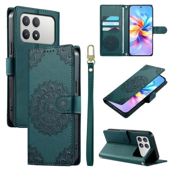 Funda para teléfono de piel vegana con cierre magnético y estampado de tótem, con correa., For Xiaomi 17 Max, For Xiaomi 17T Pro 5G, For Xiaomi 17T 5G, For Xiaomi Poco X8 Pro Max / Redmi Turbo 5 Max, For Xiaomi Poco X8 Pro 5G / Redmi Turbo 5 5G        ...