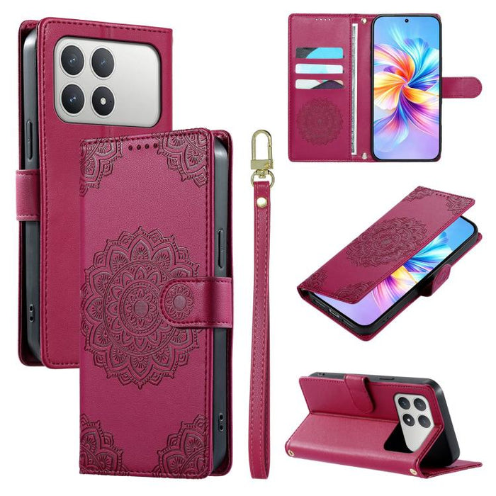 Funda para teléfono de piel vegana con cierre magnético y estampado de tótem, con correa., For Xiaomi 17 Max, For Xiaomi 17T Pro 5G, For Xiaomi 17T 5G, For Xiaomi Poco X8 Pro Max / Redmi Turbo 5 Max, For Xiaomi Poco X8 Pro 5G / Redmi Turbo 5 5G        ...