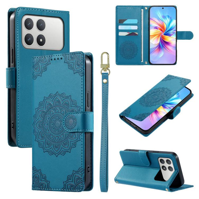 Funda para teléfono de piel vegana con cierre magnético y estampado de tótem, con correa., For Xiaomi 17 Max, For Xiaomi 17T Pro 5G, For Xiaomi 17T 5G, For Xiaomi Poco X8 Pro Max / Redmi Turbo 5 Max, For Xiaomi Poco X8 Pro 5G / Redmi Turbo 5 5G        ...
