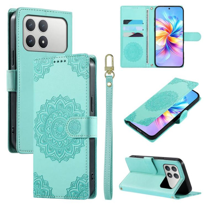 Funda para teléfono de piel vegana con cierre magnético y estampado de tótem, con correa., For Xiaomi 17 Max, For Xiaomi 17T Pro 5G, For Xiaomi 17T 5G, For Xiaomi Poco X8 Pro Max / Redmi Turbo 5 Max, For Xiaomi Poco X8 Pro 5G / Redmi Turbo 5 5G        ...