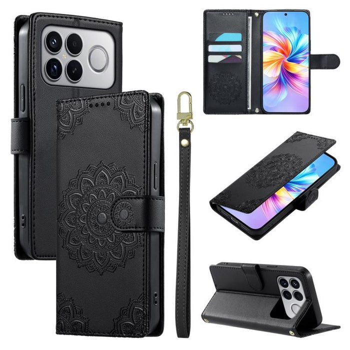 Funda para teléfono de piel vegana con cierre magnético y estampado de tótem, con correa., For Xiaomi 17 Max, For Xiaomi 17T Pro 5G, For Xiaomi 17T 5G, For Xiaomi Poco X8 Pro Max / Redmi Turbo 5 Max, For Xiaomi Poco X8 Pro 5G / Redmi Turbo 5 5G        ...