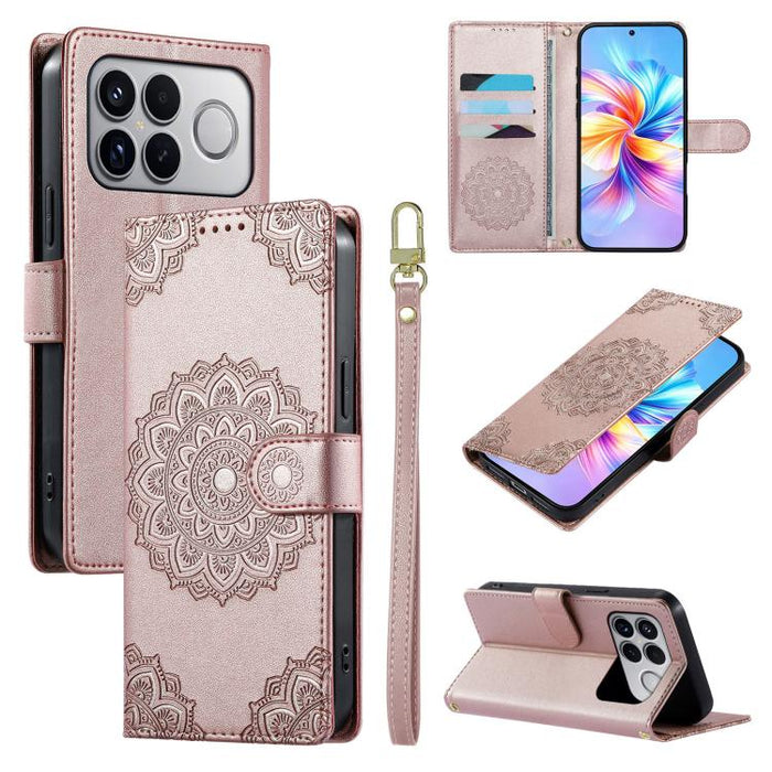 Funda para teléfono de piel vegana con cierre magnético y estampado de tótem, con correa., For Xiaomi 17 Max, For Xiaomi 17T Pro 5G, For Xiaomi 17T 5G, For Xiaomi Poco X8 Pro Max / Redmi Turbo 5 Max, For Xiaomi Poco X8 Pro 5G / Redmi Turbo 5 5G        ...