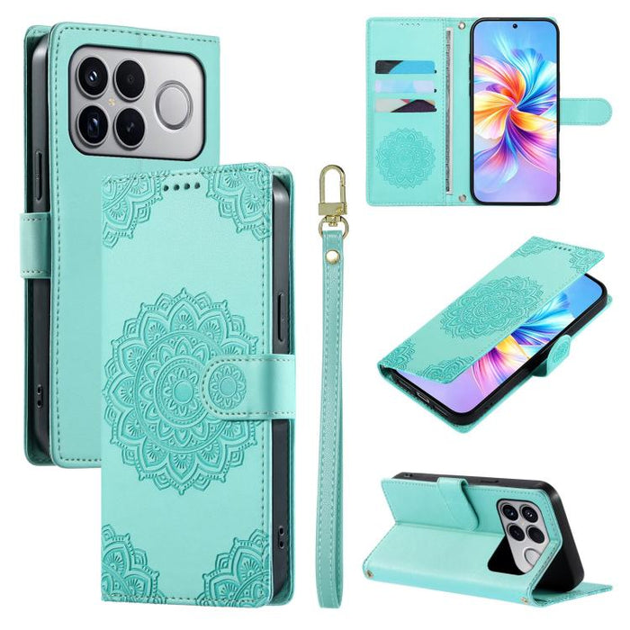 Funda para teléfono de piel vegana con cierre magnético y estampado de tótem, con correa., For Xiaomi 17 Max, For Xiaomi 17T Pro 5G, For Xiaomi 17T 5G, For Xiaomi Poco X8 Pro Max / Redmi Turbo 5 Max, For Xiaomi Poco X8 Pro 5G / Redmi Turbo 5 5G        ...