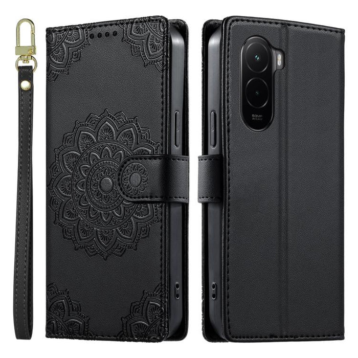 Funda para teléfono de piel vegana con cierre magnético y estampado de tótem, con correa., For Xiaomi Poco M7 4G 171mm, For Xiaomi 15T Pro 5G, For Xiaomi 15T 5G, For Xiaomi Poco F7 / Redmi Turbo 4 Pro, For Xiaomi 15 Ultra                               ...