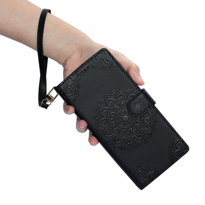 Funda para teléfono de piel vegana con cierre magnético y estampado de tótem, con correa., For Xiaomi Poco M7 4G 171mm, For Xiaomi 15T Pro 5G, For Xiaomi 15T 5G, For Xiaomi Poco F7 / Redmi Turbo 4 Pro, For Xiaomi 15 Ultra                               ...