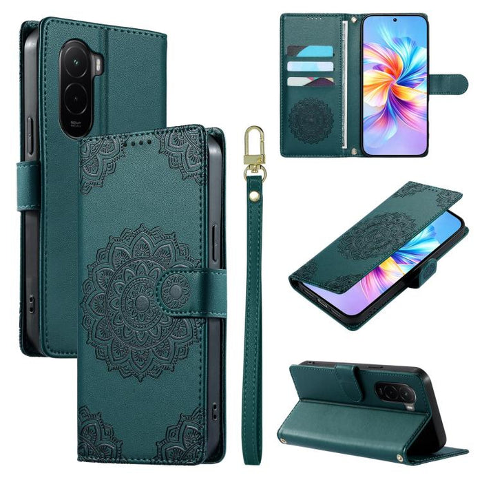 Funda para teléfono de piel vegana con cierre magnético y estampado de tótem, con correa., For Xiaomi Poco M7 4G 171mm, For Xiaomi 15T Pro 5G, For Xiaomi 15T 5G, For Xiaomi Poco F7 / Redmi Turbo 4 Pro, For Xiaomi 15 Ultra                               ...