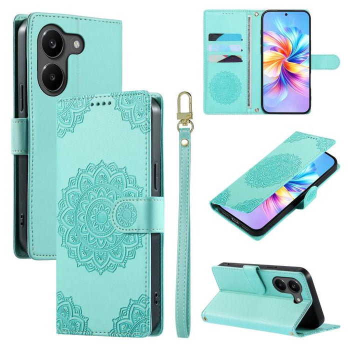 Funda para teléfono de piel vegana con cierre magnético y estampado de tótem, con correa., For Xiaomi 17 Max, For Xiaomi 17T Pro 5G, For Xiaomi 17T 5G, For Xiaomi Poco X8 Pro Max / Redmi Turbo 5 Max, For Xiaomi Poco X8 Pro 5G / Redmi Turbo 5 5G        ...