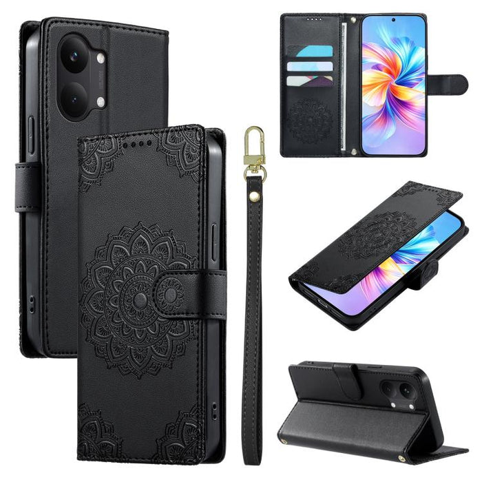 Funda para teléfono de piel vegana con cierre magnético y estampado de tótem, con correa., For Xiaomi 17 Max, For Xiaomi 17T Pro 5G, For Xiaomi 17T 5G, For Xiaomi Poco X8 Pro Max / Redmi Turbo 5 Max, For Xiaomi Poco X8 Pro 5G / Redmi Turbo 5 5G        ...