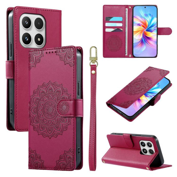 Funda para teléfono de piel vegana con cierre magnético y estampado de tótem, con correa., For Xiaomi 17 Max, For Xiaomi 17T Pro 5G, For Xiaomi 17T 5G, For Xiaomi Poco X8 Pro Max / Redmi Turbo 5 Max, For Xiaomi Poco X8 Pro 5G / Redmi Turbo 5 5G        ...